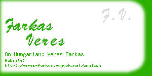 farkas veres business card